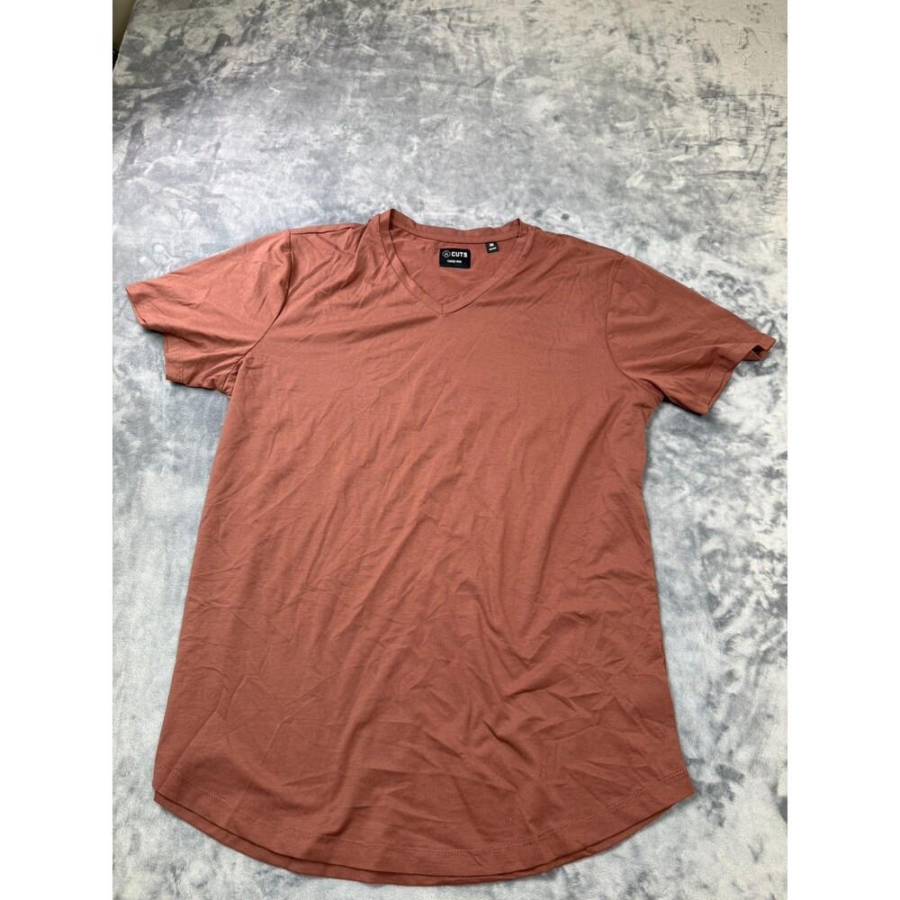 Cuts Clothing Short Sleeve V Neck Curve-Hem T-Shirt Mens XXL Pyca Pro